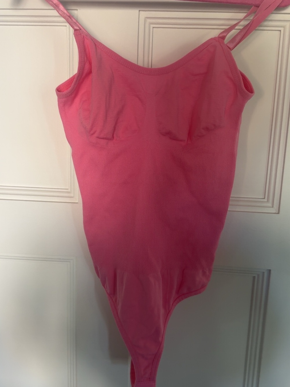 SHEIN Hot Pink Seamless Tank Bodysuit